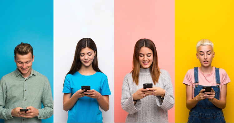 social media,smartphone,people,comparison