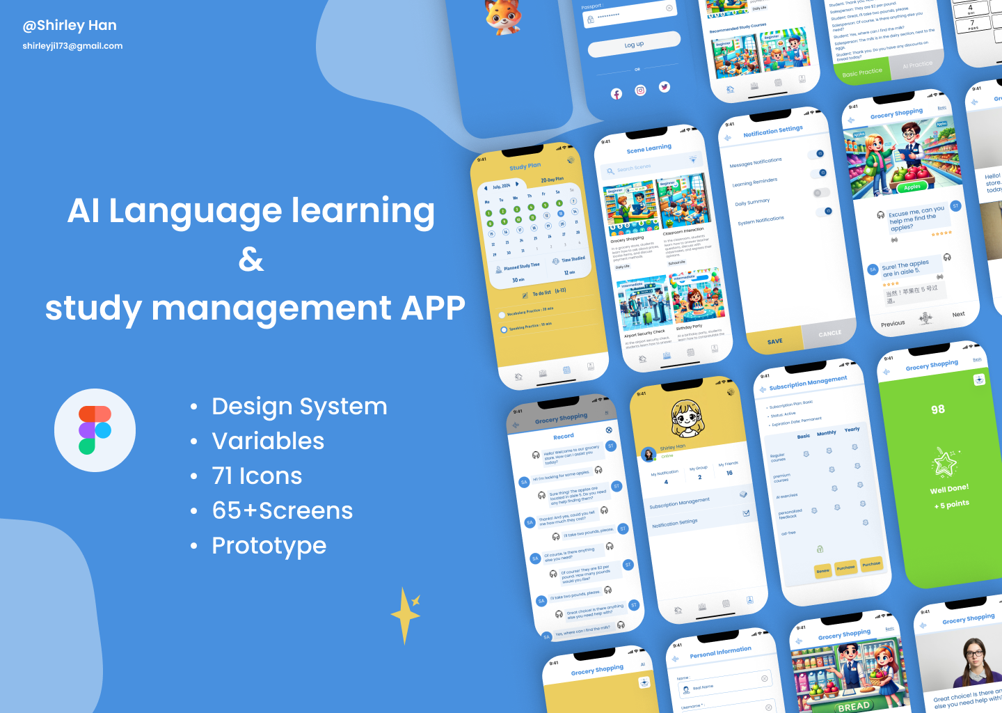 language learning app interface, AI tutor, chat window