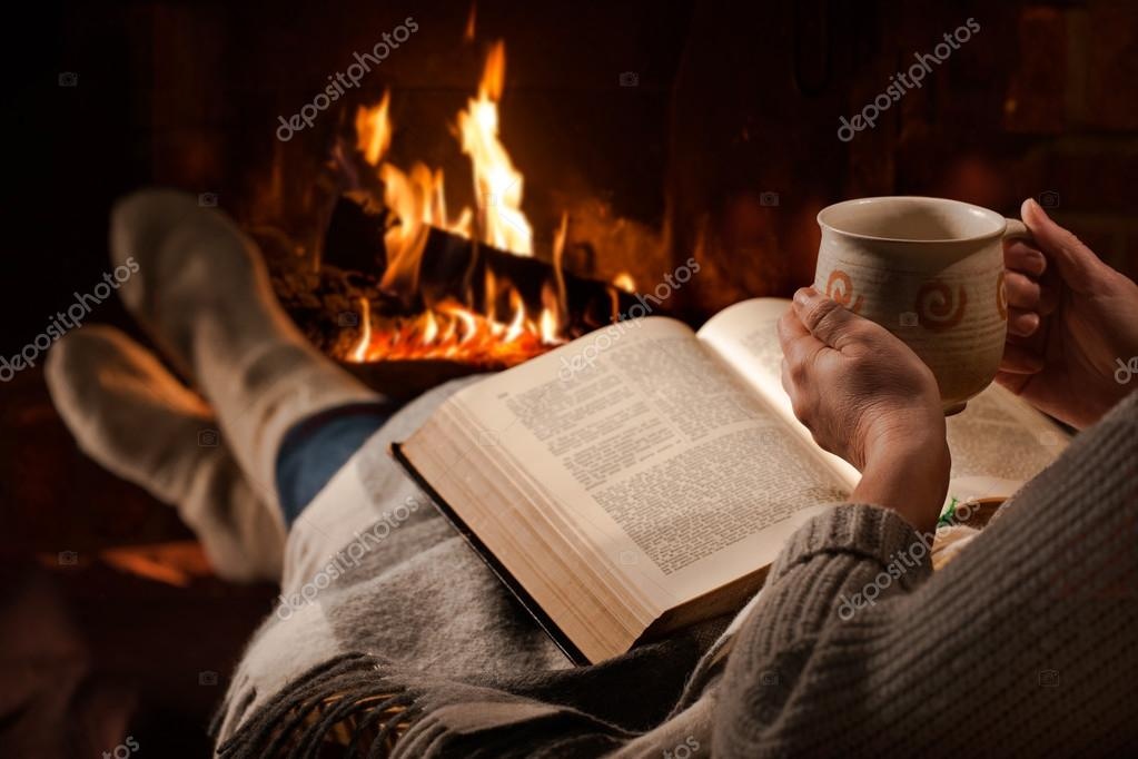 человек,отдыхает,книга,чай