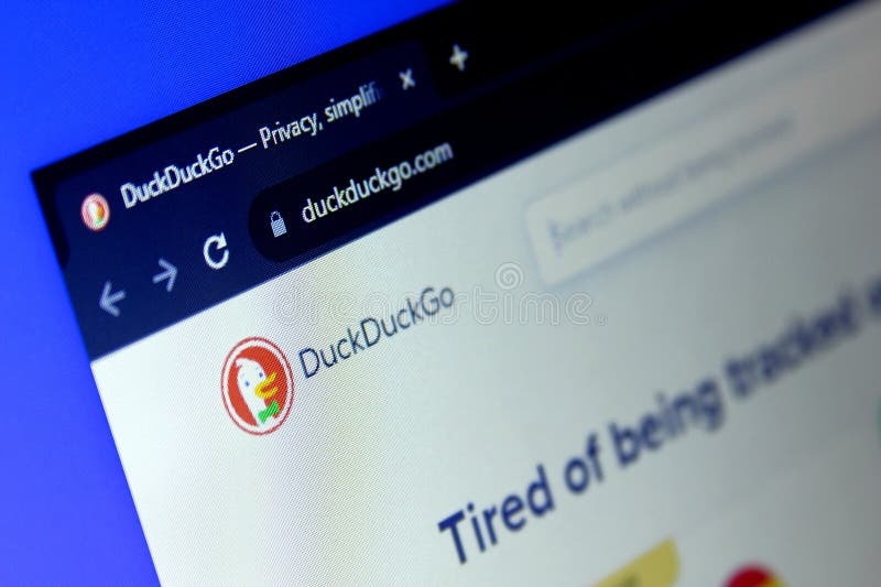 ноутбук,поисковая строка,логотип,DuckDuckGo