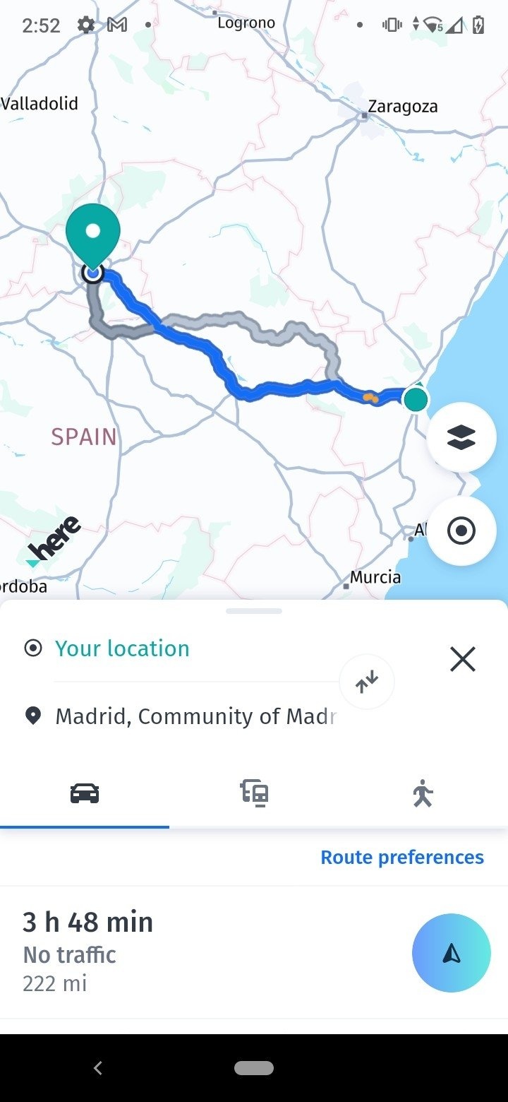 HERE WeGo, экран, карта, общественный транспорт, автобус