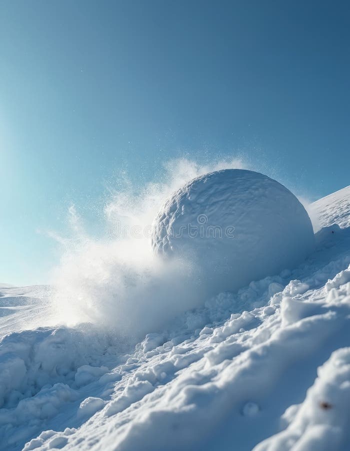 snowball rolling down a hill, accumulating more snow, representing the snowball effect