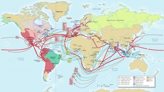 world map, geopolitics, trade routes