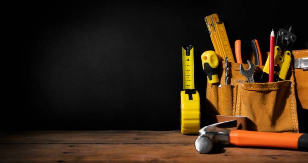 renovation, living room, hammer, tools