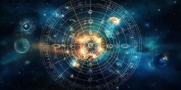 astrology chart, zodiac signs, stars, cosmic energy