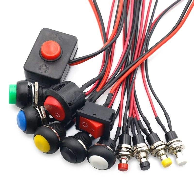 push button,electronics,red,small