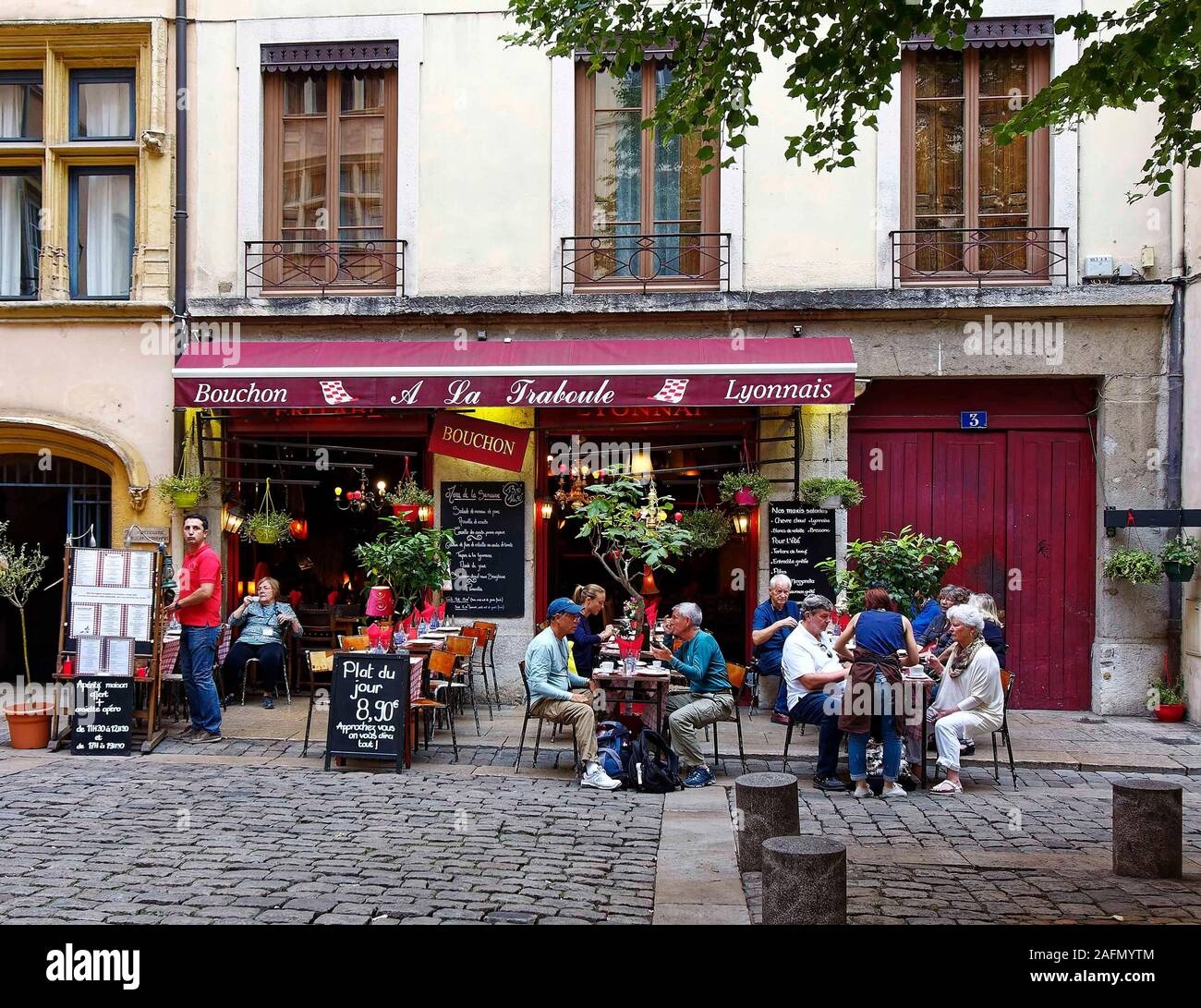 Paris street, cobblestone, cafe, bistro