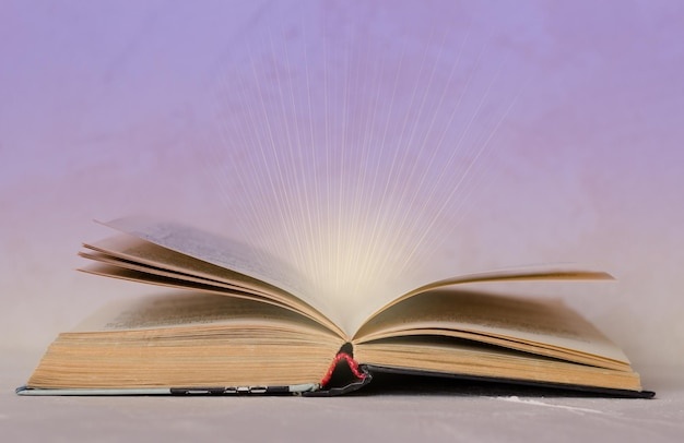 open book, light, knowledge, education