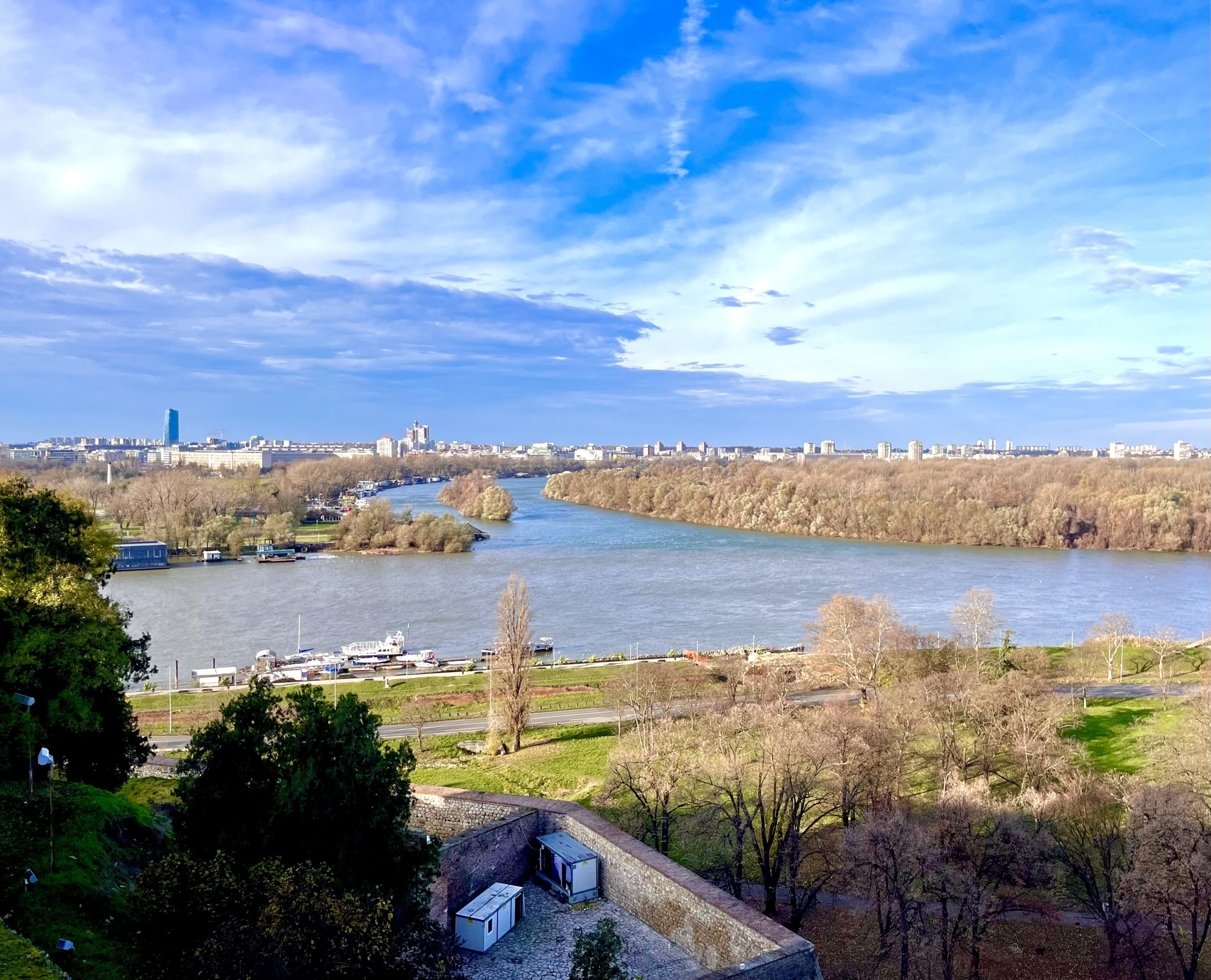 Belgrade Fortress, Serbia, Sava and Danube rivers, skyline