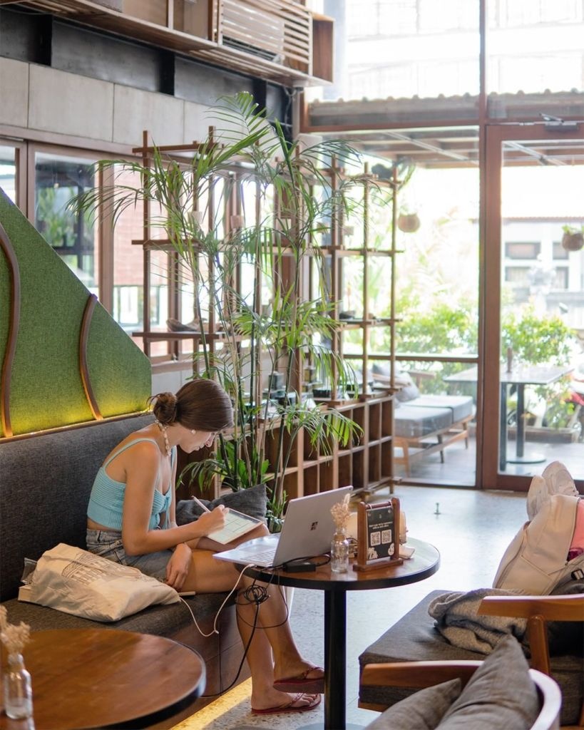 laptop, coffee, bali, coworking