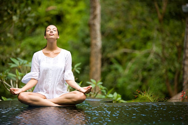 woman, yoga, bali, meditation