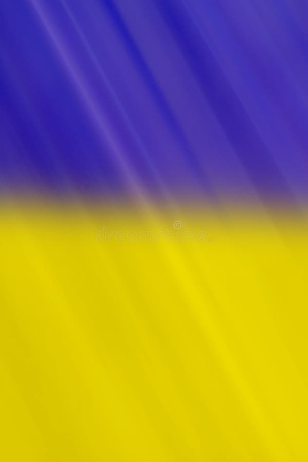 Ukrainian flag, blurred background, focus on flag