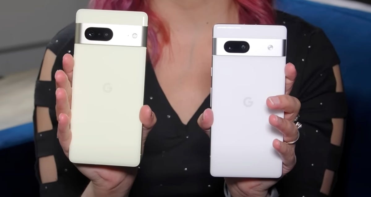 Google Pixel 8 Pro, white, close-up, showcasing AI features on screen