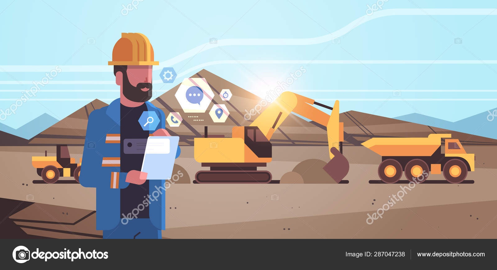 mining,truck,worker,helmet