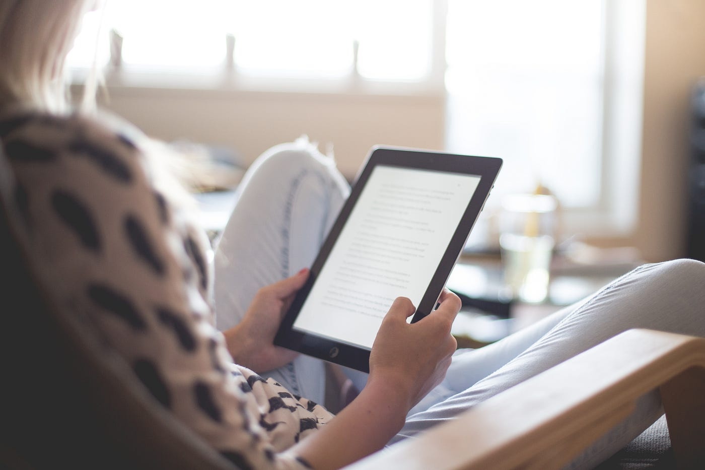 phone, ebook, reading, comfortable