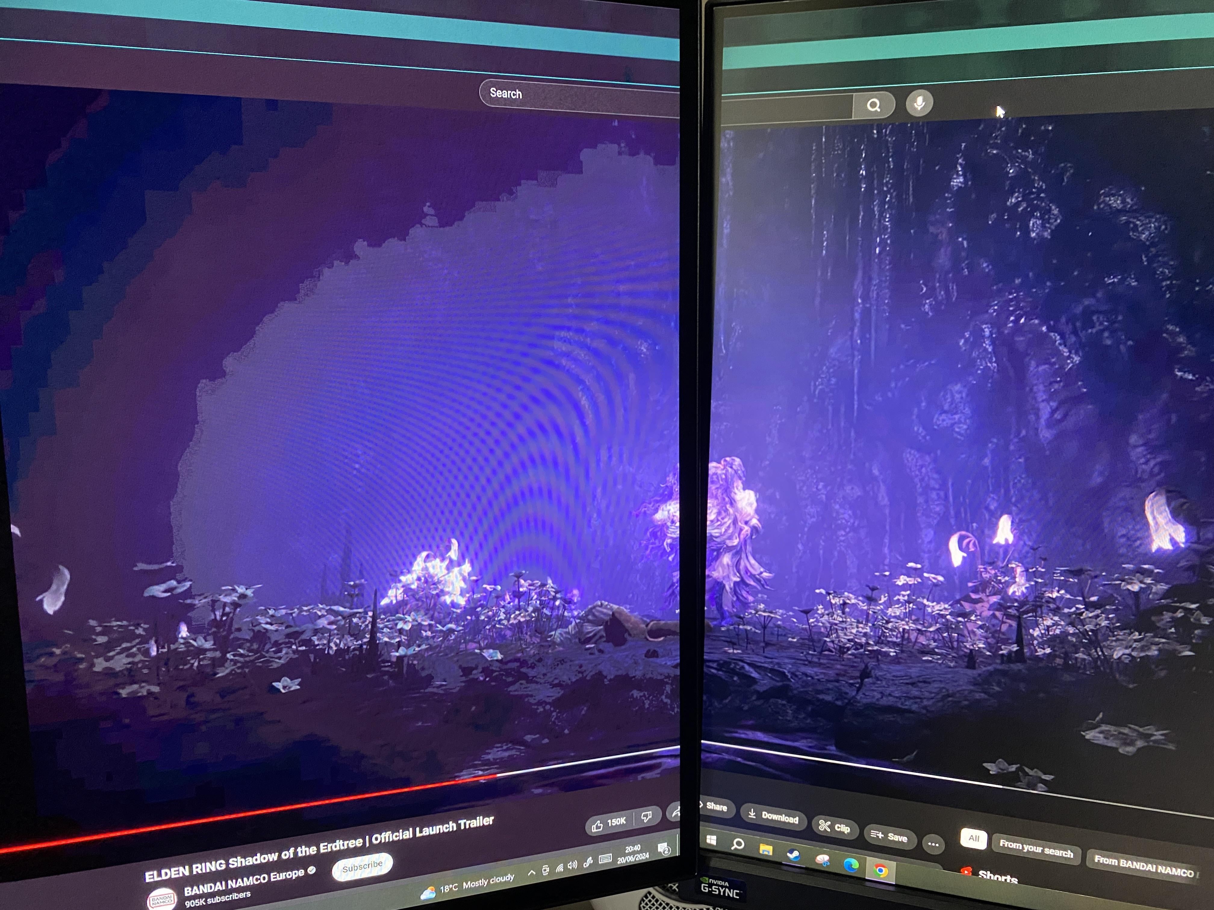 Movie scene comparison, OLED deep blacks, LCD greyish blacks, detailed shadows