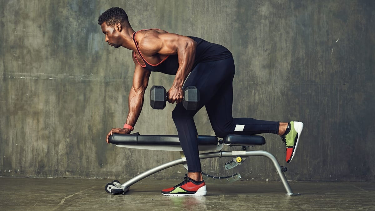 man,home,dumbbells,exercise,back