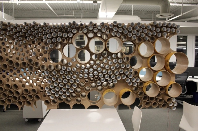 cardboard tubes, modular, construction, art