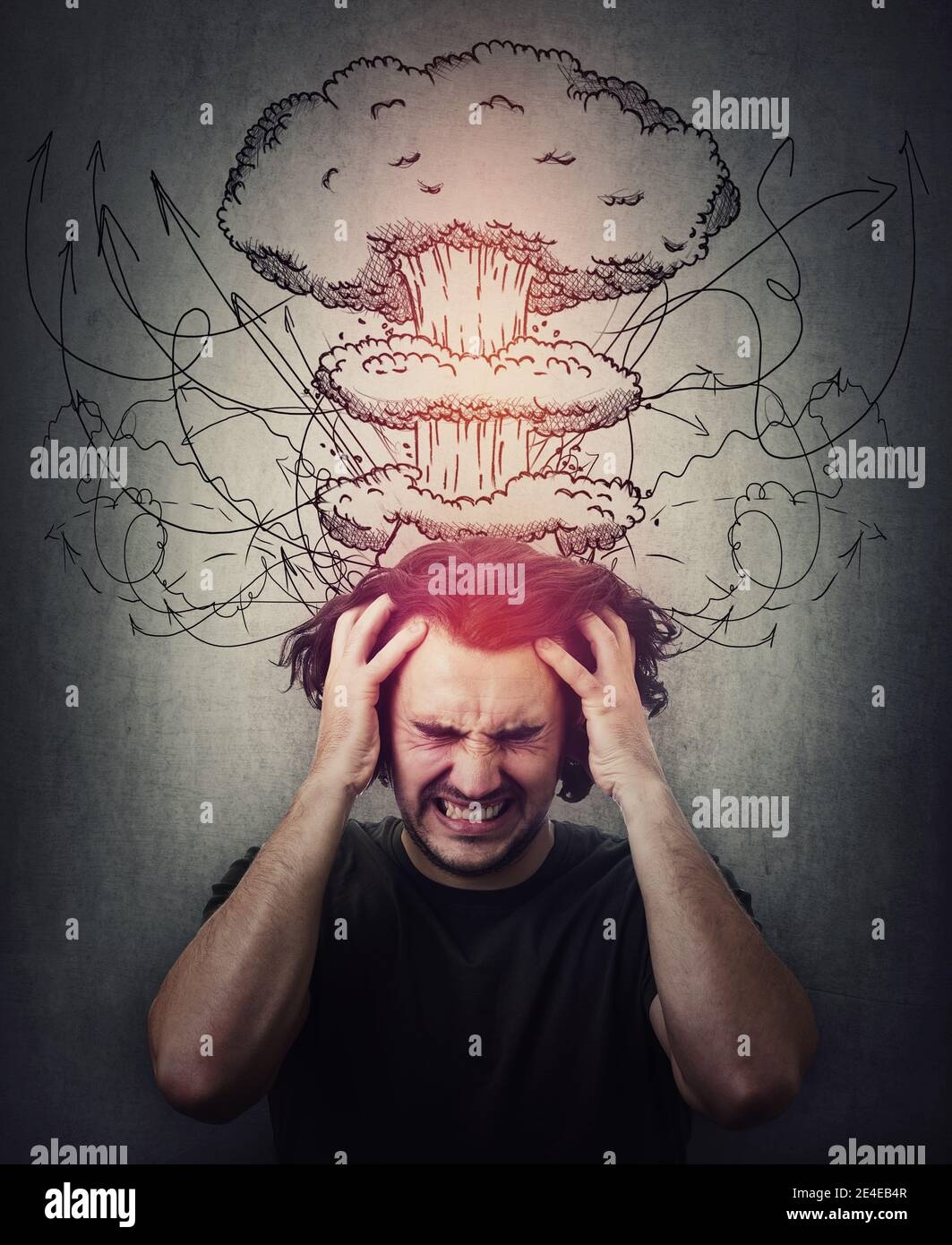 man,stress,head,explosion