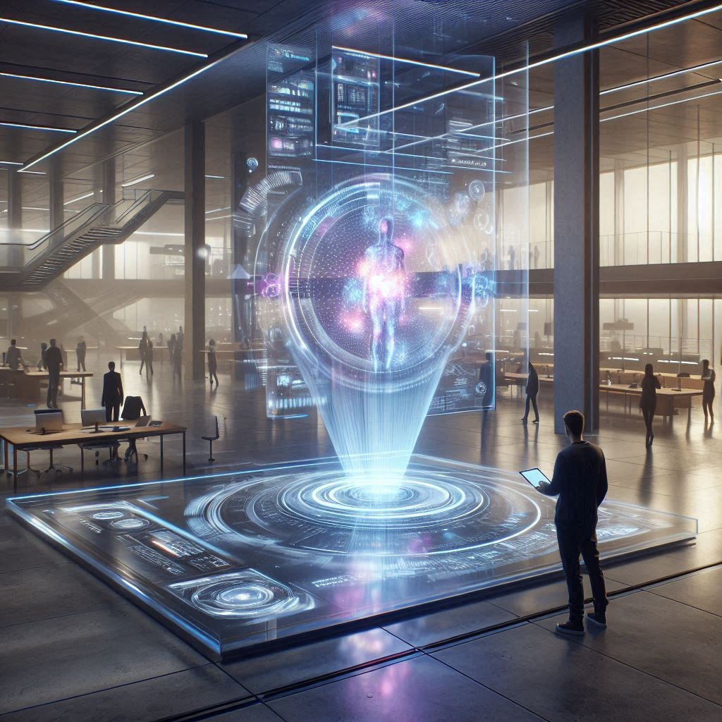projection display,holographic,interactive,office