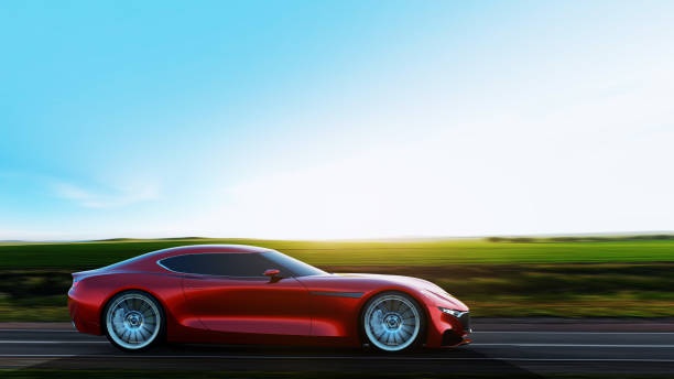 car,sports,red,road