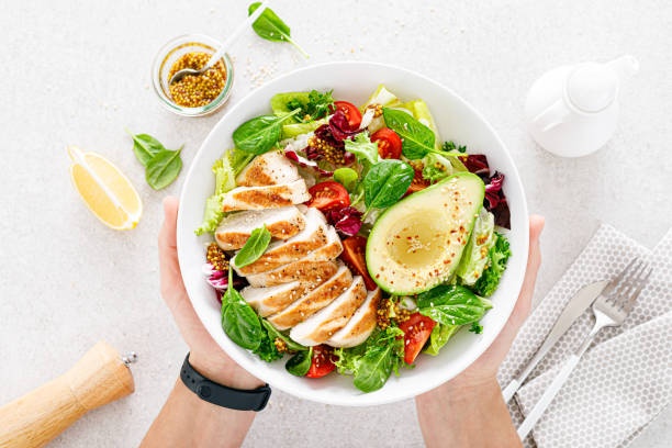 food,healthy,plate,vegetables,chicken