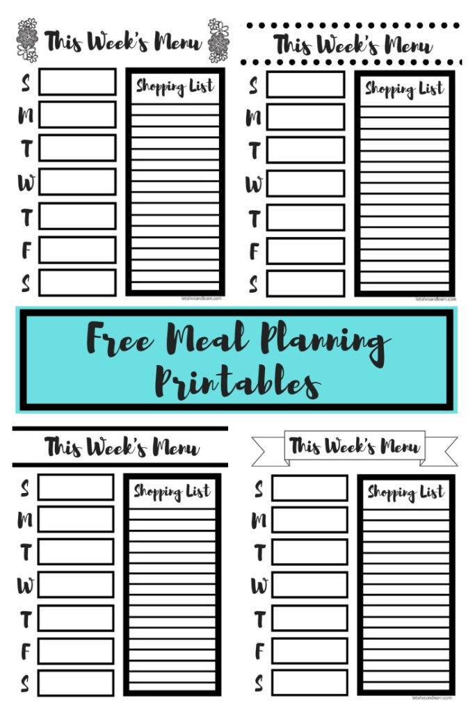 shopping list, meal planning, budgeting