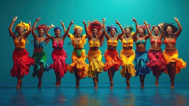 Group of diverse people celebrating a cultural festival together