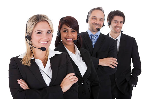 group of diverse people wearing bone conduction headphones, smiling, collaborative environment