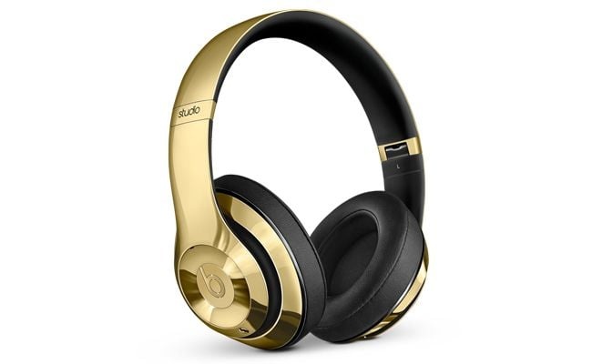 luxury headphones, gold, studio, audiophile