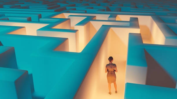 person,thinking,complex,maze