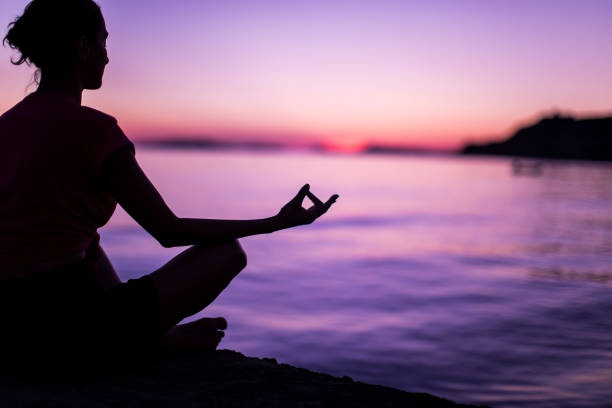 woman meditating, calm, peaceful, zen