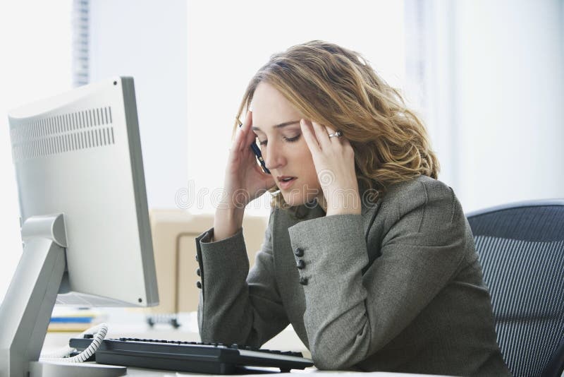 woman,stressed,office,computer