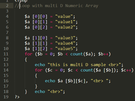 php code snippet,reference,array,variable
