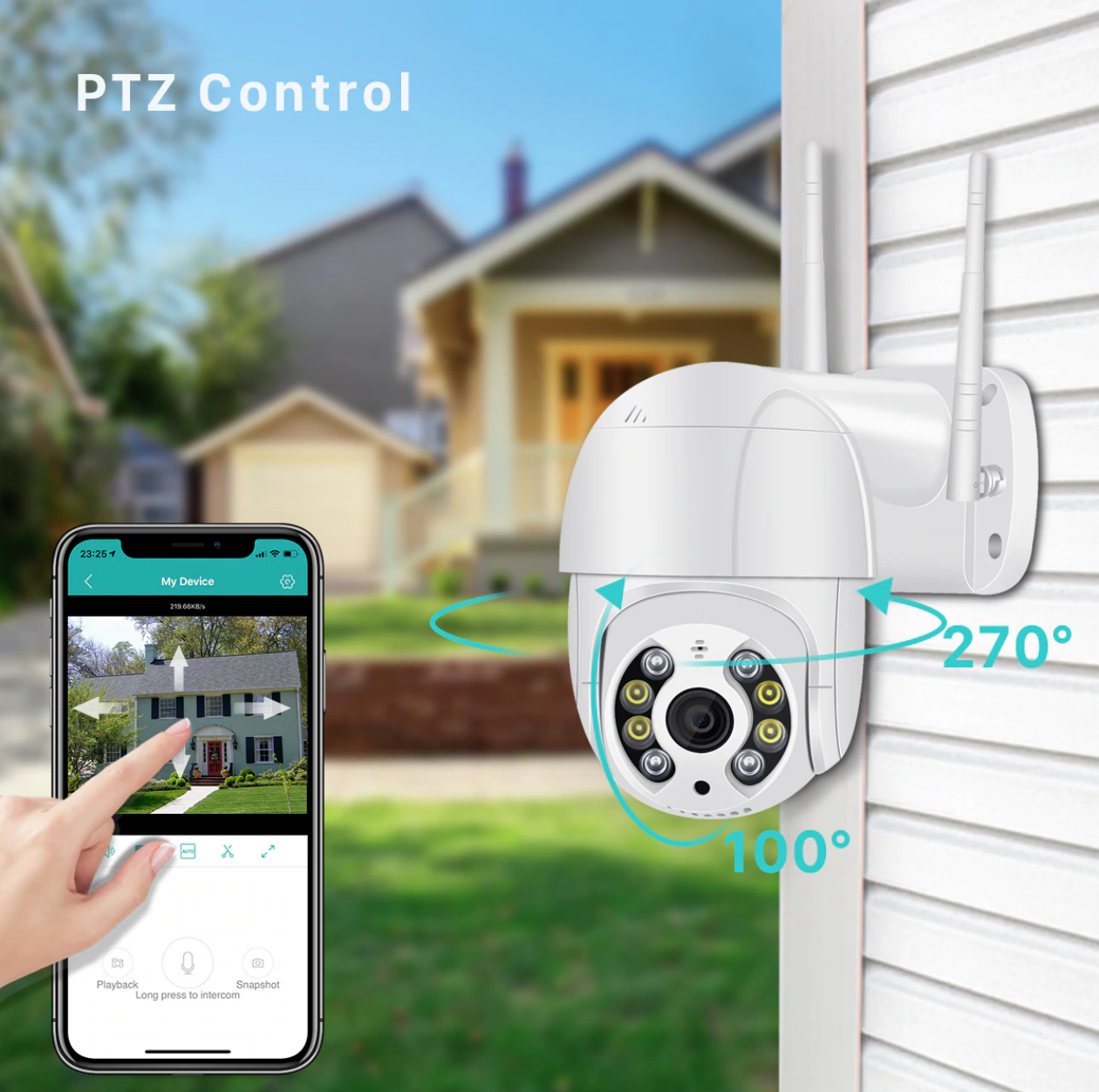 security camera, smartphone, house, motion sensor, notification
