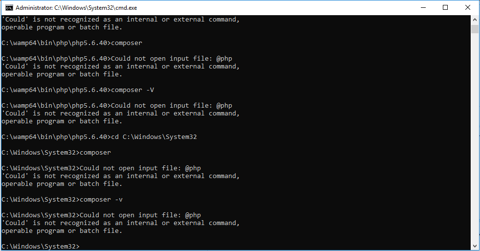 composer install command in terminal