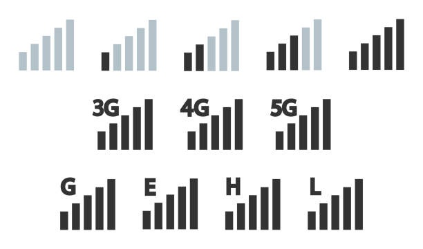 smartphone wifi connection, signal bars, home, router