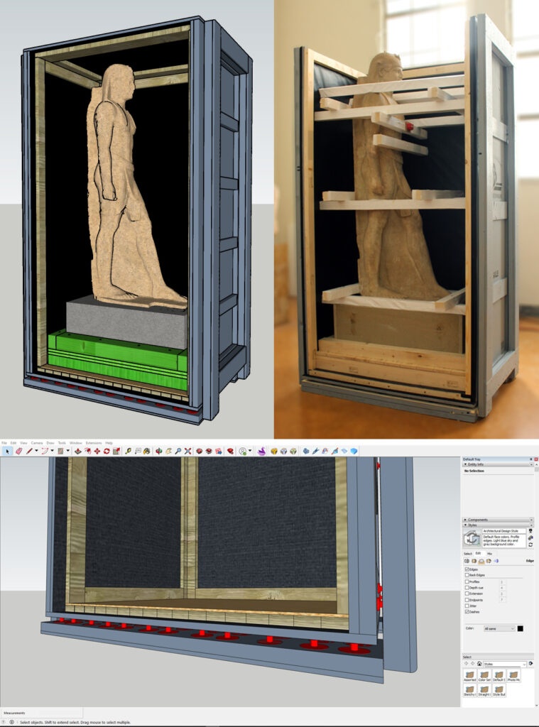 Artefact transportation, crates, security, museum