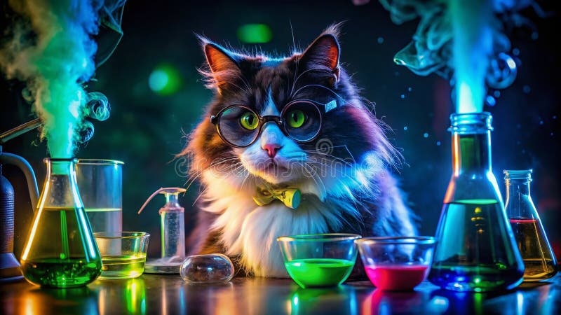 laboratory,secret,scientist,cat,experiment