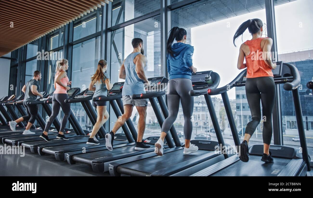 running group, teamwork, running, treadmill, motivation