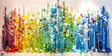 upcycled art,creative,colorful,eco-friendly,sustainable