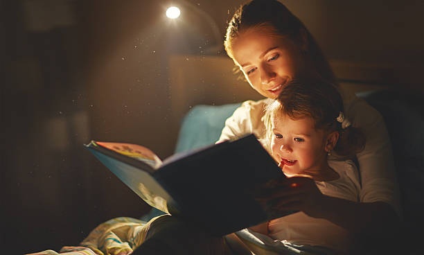 mother, child, reading, book, emotions, conversation