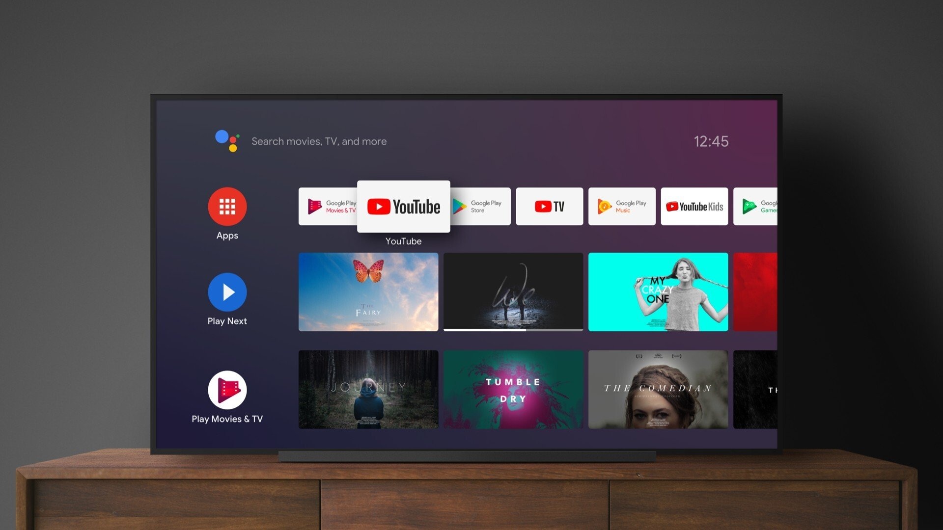 smartphone as media server, connected to tv, playing movie