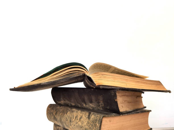 pile of books, old, antique, dusty