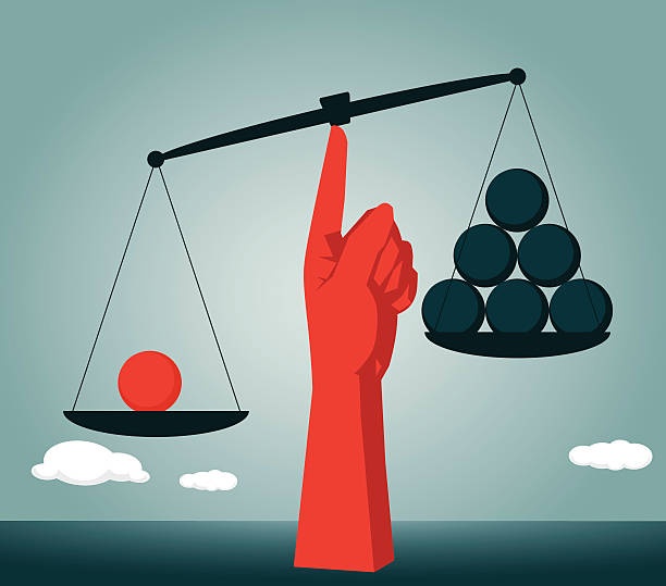 Ethical dilemma, binary code, scales, justice