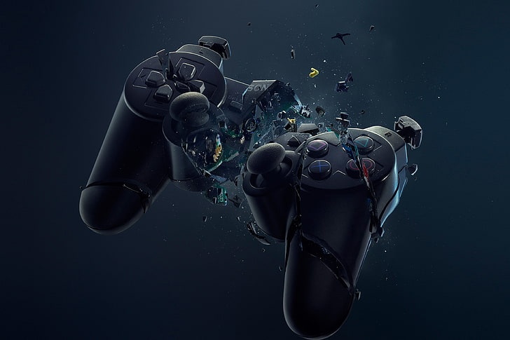 video game, controller, gamer, landscape