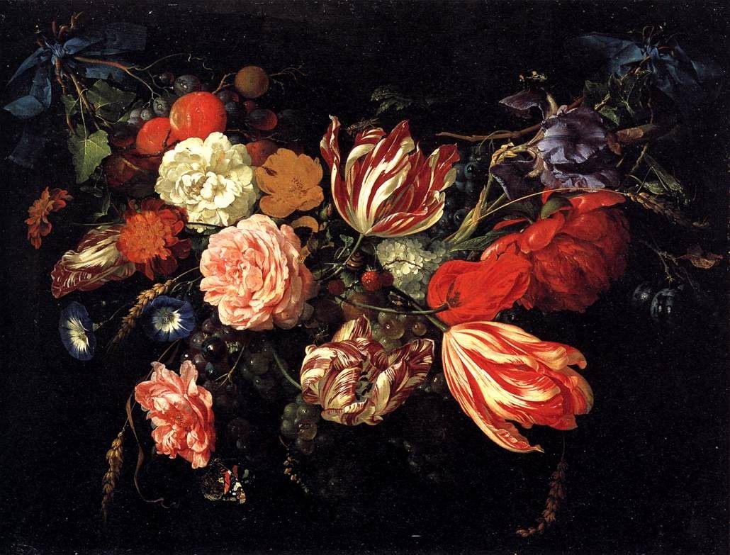tulip,flower,old painting,17th century