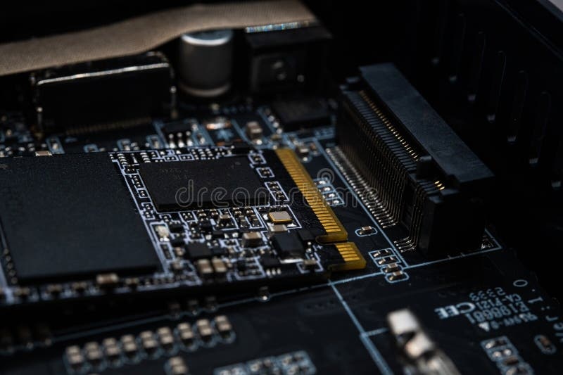 SSD, computer, motherboard, close-up