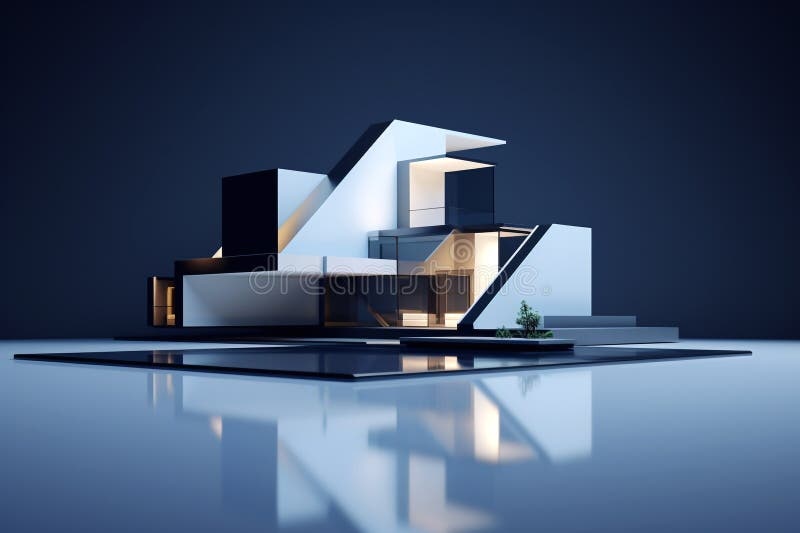 modern house, smart home, futuristic design